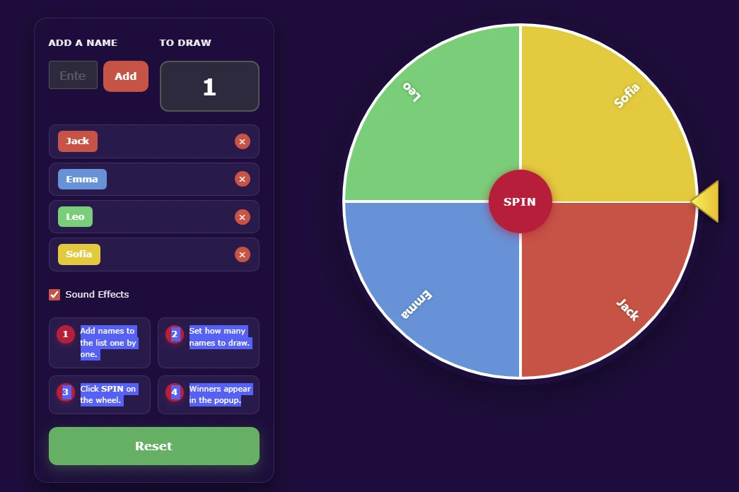 Random Name Generator Wheel