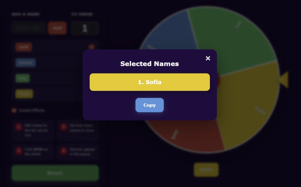 Random Name Generator Wheel