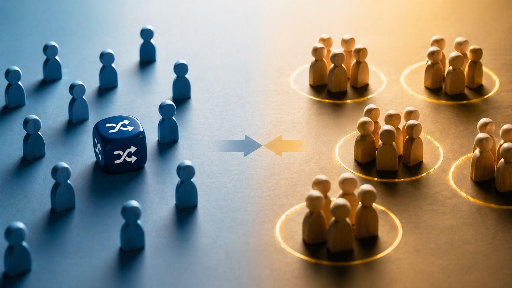 Spin Numbers interface showing a random teams generator dividing participants into balanced groups