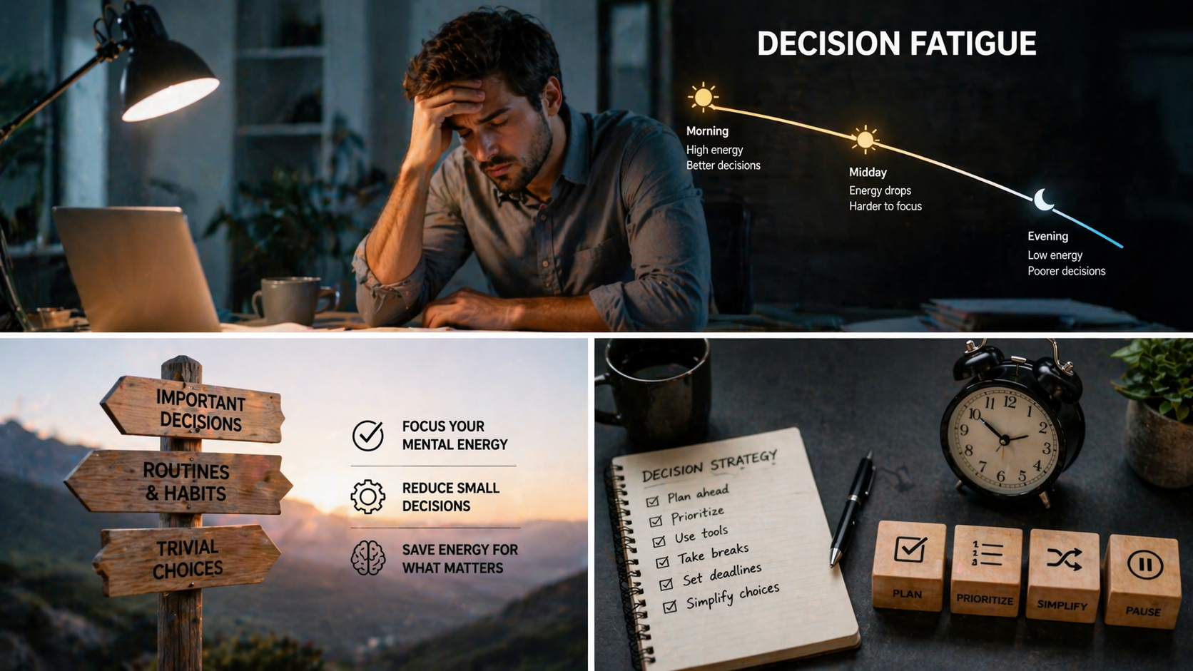 decision fatigue and energy management illustration