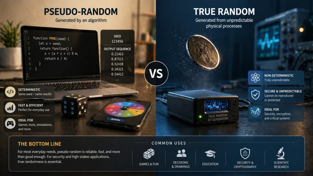 pseudo random vs true random