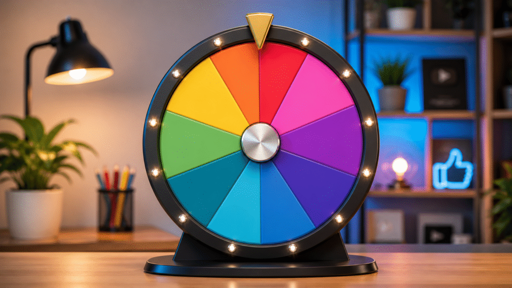 People using an online best spinner wheel on a computer screen to randomly select names in a classroom or team setting