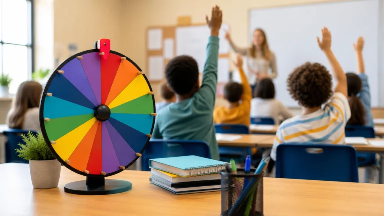 custom spinner wheel used in classroom to boost student engagement and participation